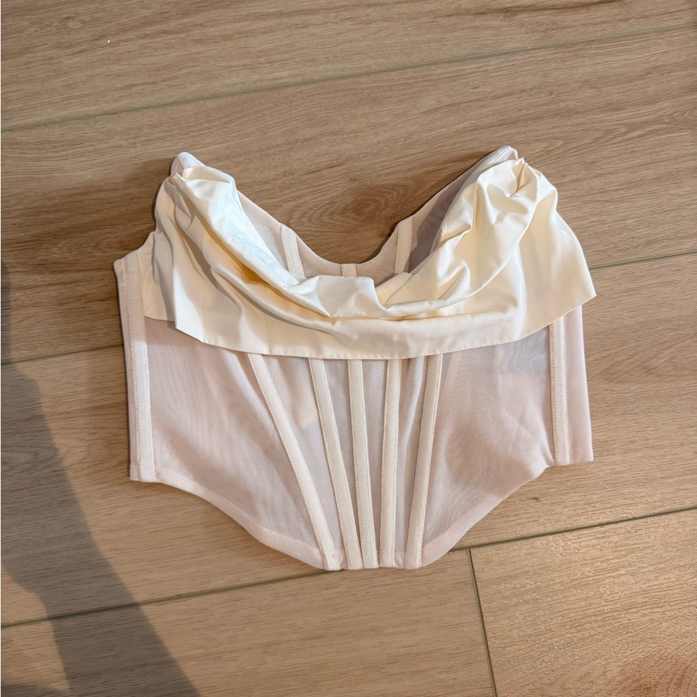 NWT NBD Hailee Bustier Top in Ivory